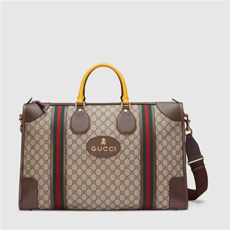 borsa da viaggio in pelle signature verde gucci|Borsoni da Viaggio Donna Firmati .